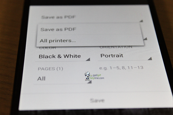 Android 4.4 Printing PDF