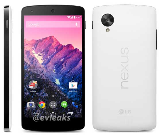 白色 Nexus 5
