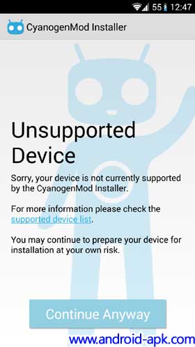 CyanogenMod Installer Unsupport
