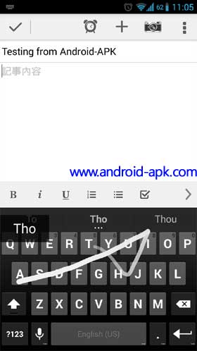 Google Keyboard 2.0 手势输入