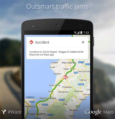 Google Maps 更新, Waze