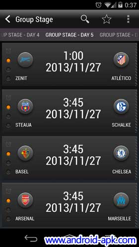 HTC FootballFeed Matches