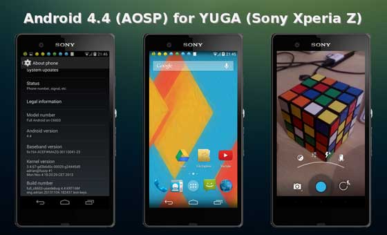 Sony Xperia Z AOSP Android 4.4