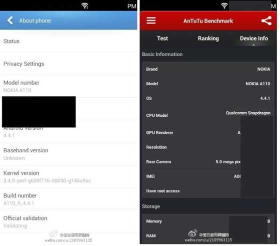 Nokia Android Normandy A110