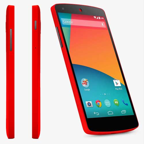 红色 Nexus 5 Sideview