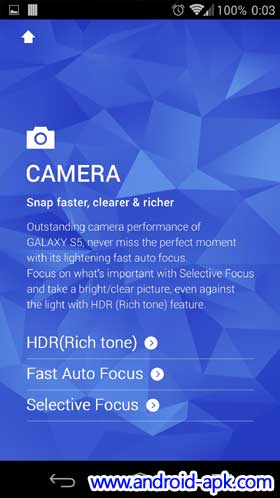 Samsung Galaxy S5 Experience Camera