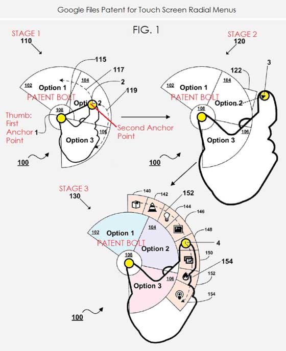 Google Radial Menu Patent