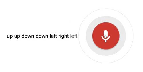 Google Voice Search Konami Cheat Code