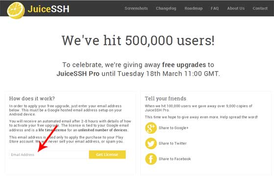 JuiceSSH Pro 500K 免费升级