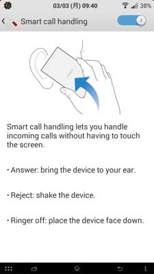 Sony Z2 Smart Call Handling