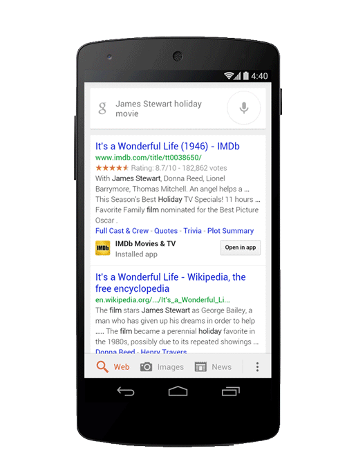 Google Search App Indexing