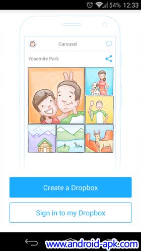 Dropbox Carousel Signin