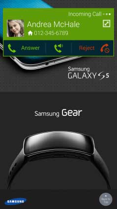 Galaxy S5 Call Notification Popup