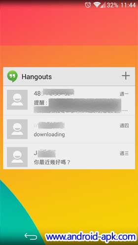 Google Hangouts Widget
