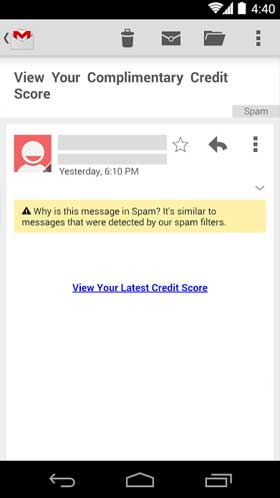 Gmail 4.8 Spam