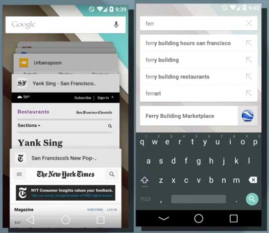 Android L Search Google Now
