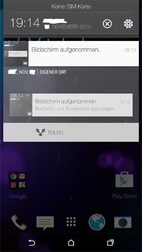 HTC One M8 Lollipop Notification