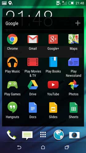 HTC Android 5.0.1 M8 Sense 6.0 Office Apps