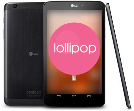LG G Pad 8.3 Google Play Edition Android 5.0 Lollipop