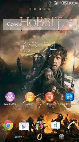 Sony The Hobbit Xperia Theme