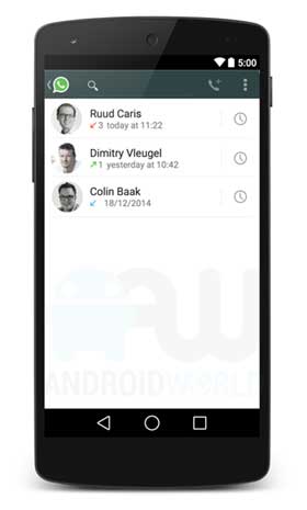 Whatsapp 通话纪录