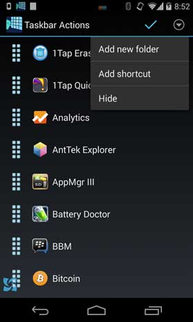 Xposed Taskbar Module Settings