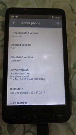HTC HD2 Lollipop CM12