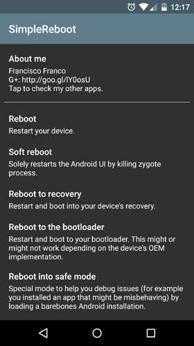 Simple Reboot Android Lollipop