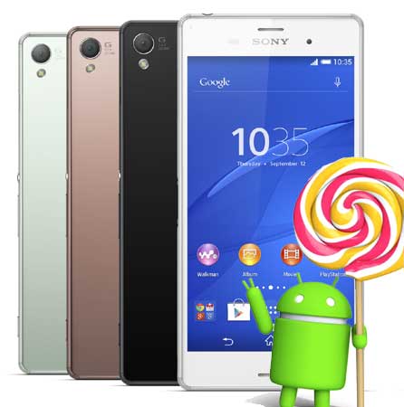 Sony Xperia Z3 Android 5.0 Lollipop