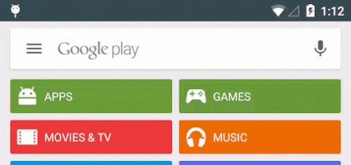 Google Play Store Search Bar