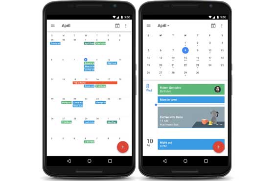 Google Calendar Month View