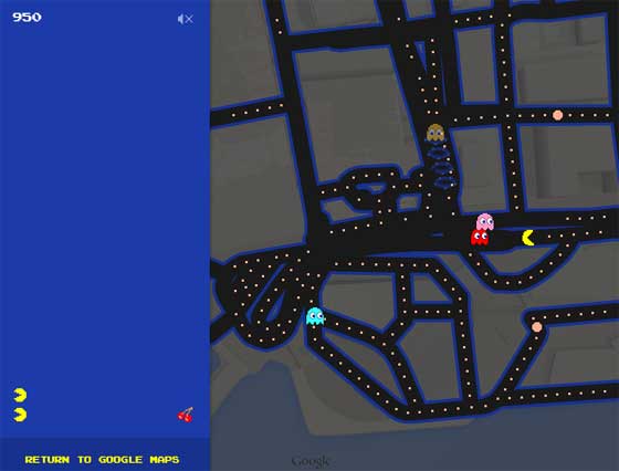 Google Maps 食鬼 Pac Man