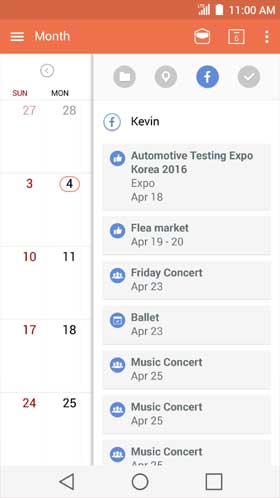 LG UX 4.0 Calendar