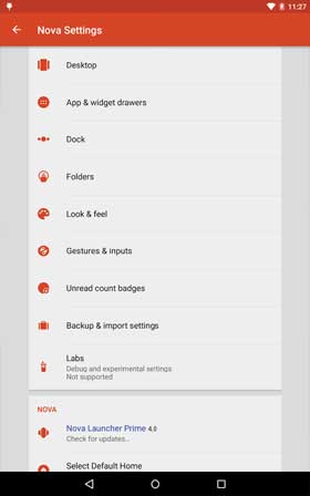 Nova Launcher Settings