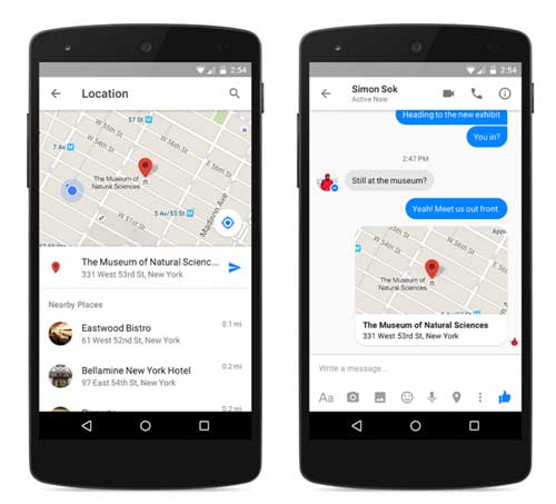 Facebook Messenger Share Location