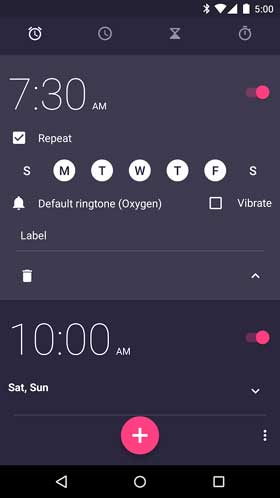 Google Desk Clock Alarm