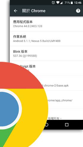 Chrome for Android v44