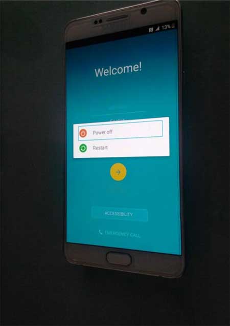 Galaxy Note 5 Startup Screen