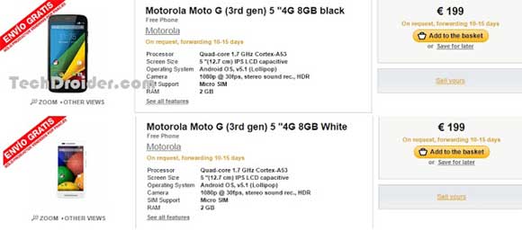 Motorola Moto G 2015 3rd Gen Price