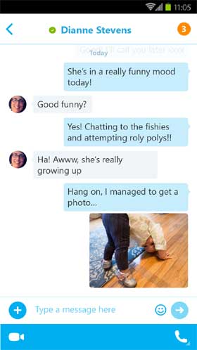 Skype Android 5.6 chat
