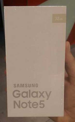 Galaxy Note 5 Box