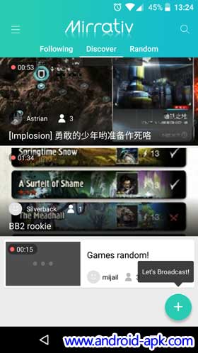 Mirrativ Live Stream App