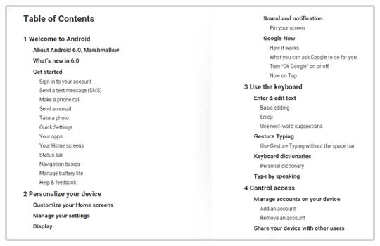 Android Quick Start Guide Marshmallow 6.0