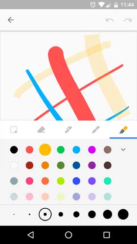 Google Keep Drawing Pen Color
