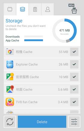 The Cleaner Storage App Cache