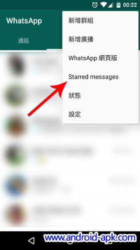 WhatsApp Star messages list