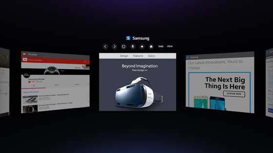 Samsung Gear VR Internet