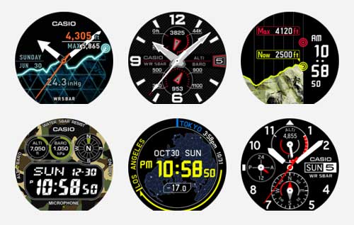 Casio WSD-F10 Watch Faces