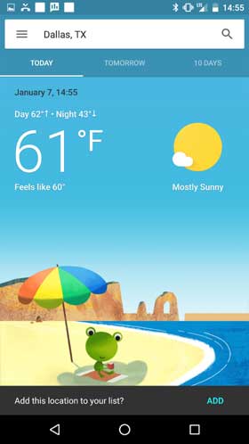 Google Now New Weather Card