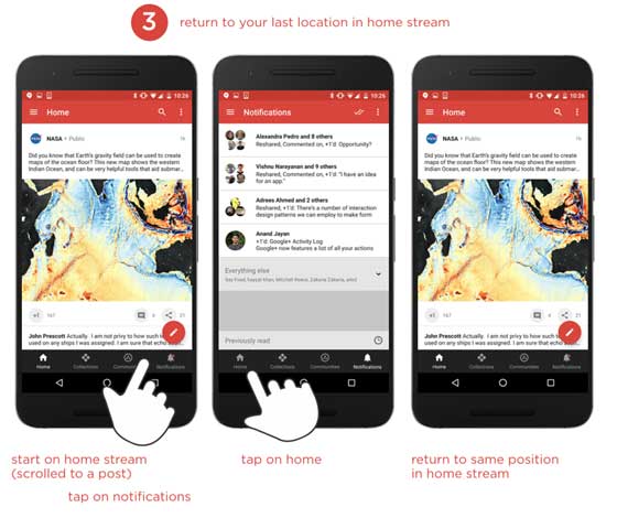 Google+ 7.0 Home Last Location